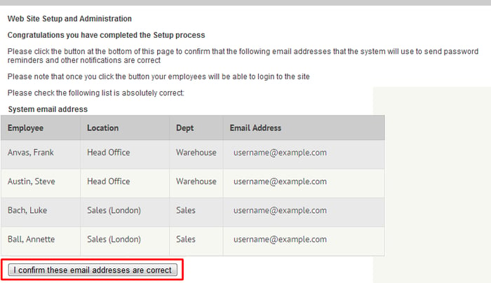 myhrtoolkit system setup email address confirmation