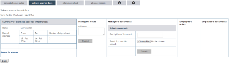 Add details about a sickness absence