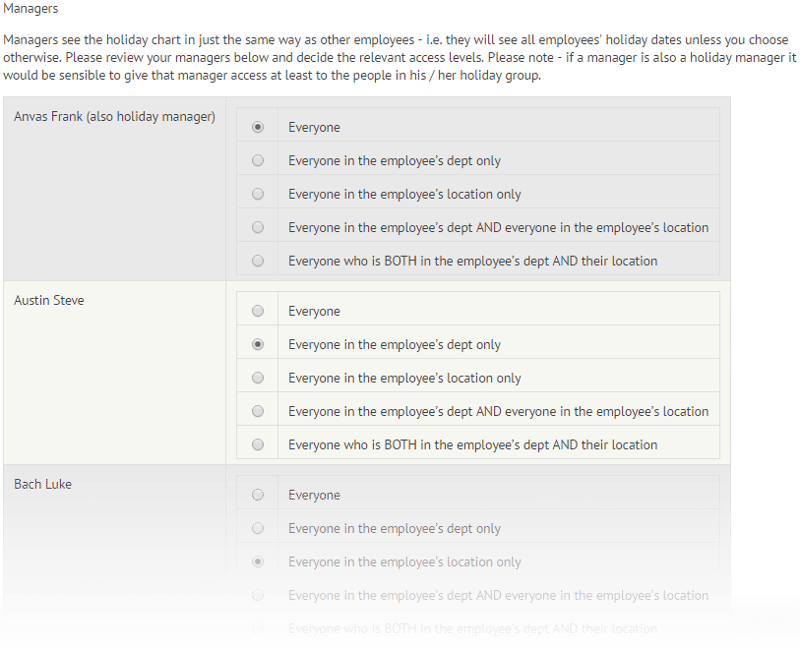 Restrict manager access to staff calendar