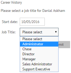 Select a job title for historical career