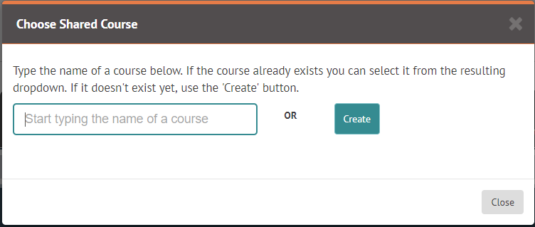 Choose shared course