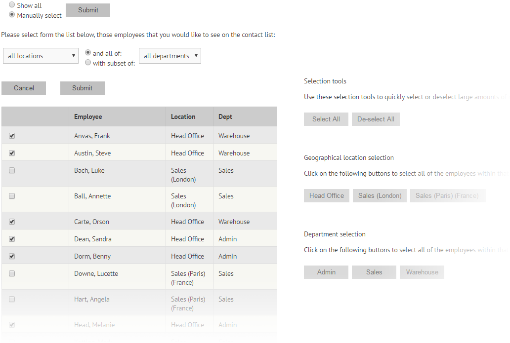 myhrtoolkit employee directory settings