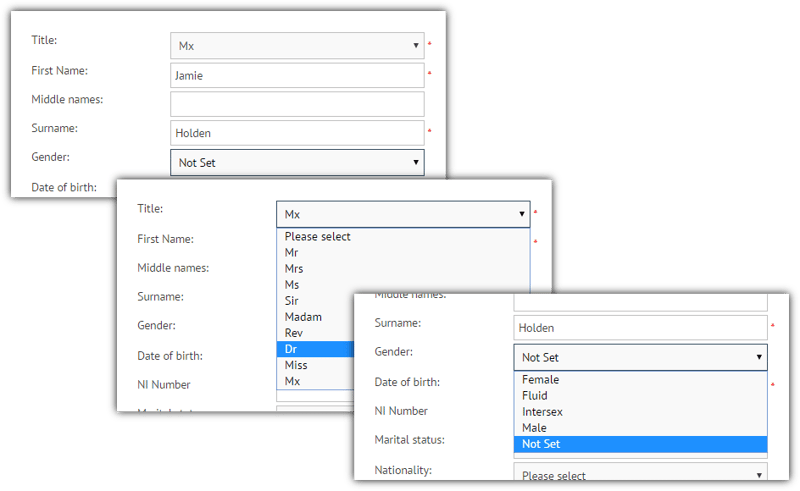 Updating gender and title on myhrtoolkit