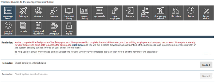 Myhrtoolkit HR software dashboard