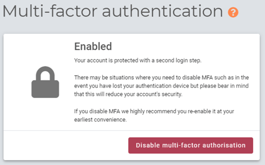 Multi-factor authentication enabled on myhrtoolkit