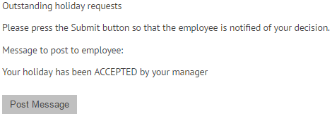 Outstanding holiday request on myhrtoolkit