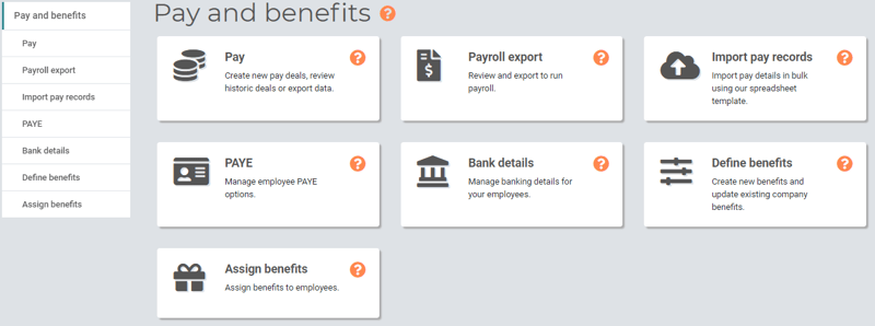 Pay and Benefits Managers Home page