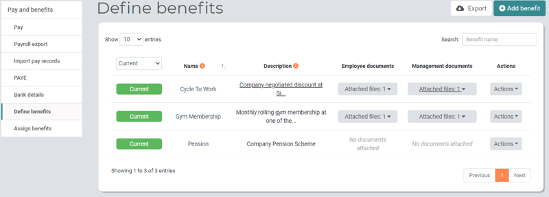 Pay and Benefits Managers Define benefits