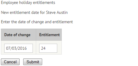 screenshot - holiday entitlement