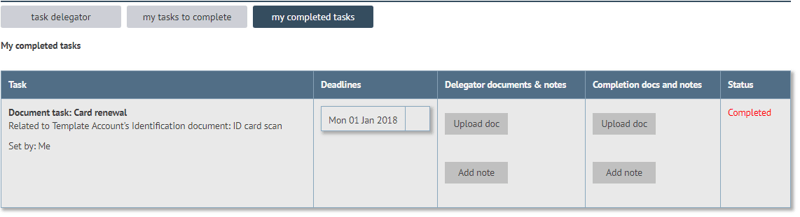 Completed tasks on myhrtoolkit