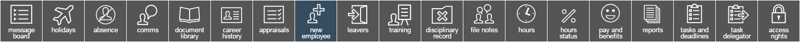 New employee tab on myhrtoolkit HR software
